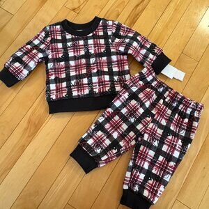Valentine's Day Love Weeplay Matching Set 2 Piece Kids Checkered Baby 3-6m